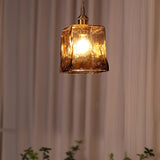 Handblown Glass Pendant Light – Vintage-Style Ceiling Fixture in 4 Artistic Shapes