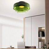 Modern Flush Mount Murano Glass Ceiling Light – Hand-Blown Dome Fixture
