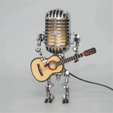 Dimmable Guitar & Robot-Themed LED Table Lamp – Unique Music Decor