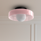 Modern Wooden LED Flush Mount Ceiling Light – Dimmable & Adjustable Color Temperature