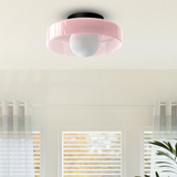 Modern Wooden LED Flush Mount Ceiling Light – Dimmable & Adjustable Color Temperature