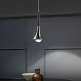 Nordic Water Drop LED Pendant Light – Minimalist Metal Ceiling Lamp for Living Room, Dining, or Stairwell