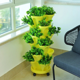 6-Tier Vertical Planter Tower – Space-Saving Stackable Garden for Balcony, Patio & Kitchen Use