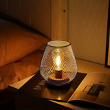 Matte Black Battery-Powered LED Lantern – Wireless Table & Patio Accent Light