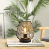 Matte Black Battery-Powered LED Lantern – Wireless Table & Patio Accent Light