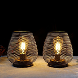 Matte Black Battery-Powered LED Lantern – Wireless Table & Patio Accent Light