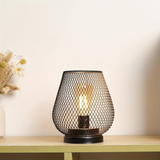 Matte Black Battery-Powered LED Lantern – Wireless Table & Patio Accent Light