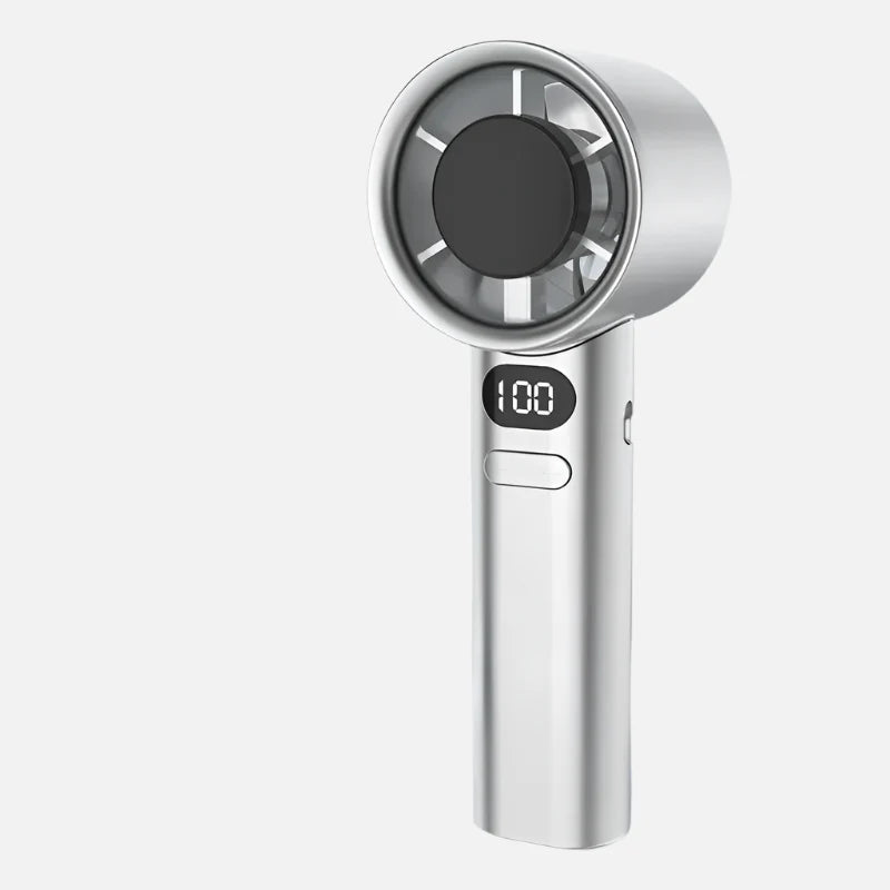 Portable USB Handheld Bladeless Fan with Adjustable Airflow – Compact Cooling On the Go