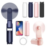 3-in-1 Portable Folding Handheld Fan with Built-In Power Bank – USB Rechargeable Mini Fan for Outdoor & Indoor Use