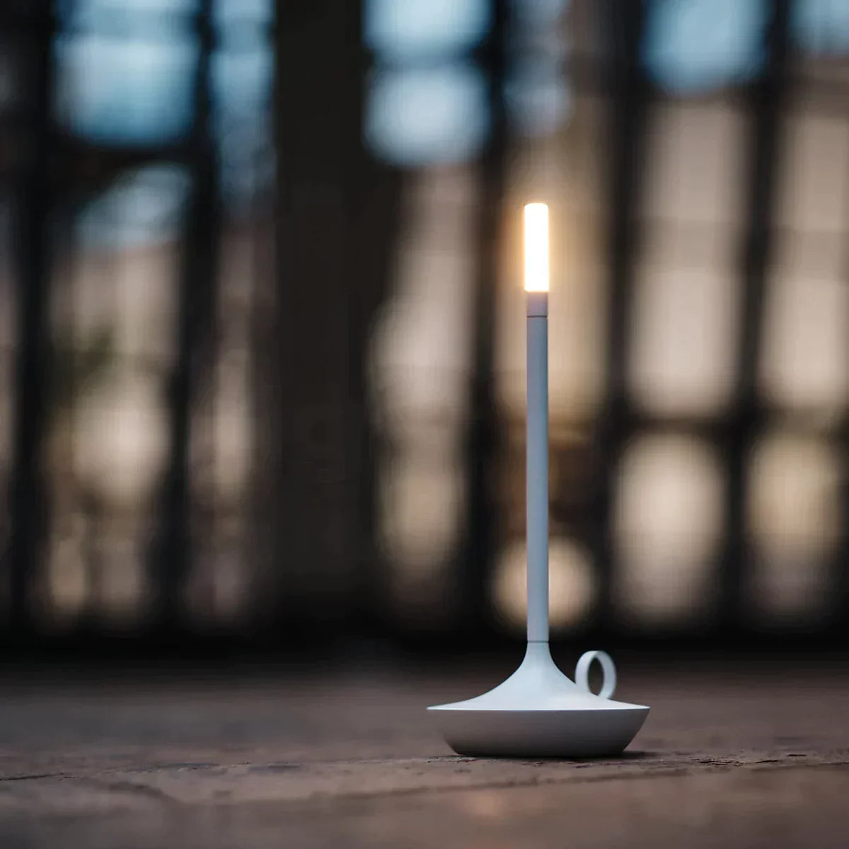 Cordless Touch-Dimmable Alloy Candlestick Lamp – Rechargeable Table Accent Light