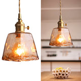 Handblown Glass Pendant Light – Vintage-Style Ceiling Fixture in 4 Artistic Shapes