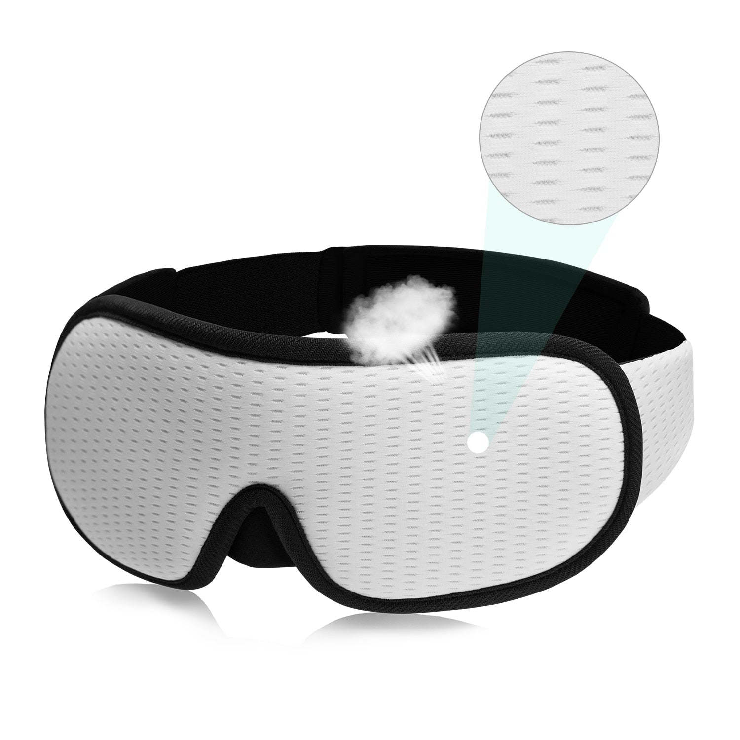 Contoured 3D Sleep Eye Mask – Light-Blocking Breathable Eye Cover for Travel & Home