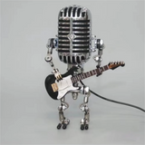 Dimmable Guitar & Robot-Themed LED Table Lamp – Unique Music Decor