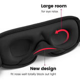 Contoured 3D Sleep Eye Mask – Light-Blocking Breathable Eye Cover for Travel & Home