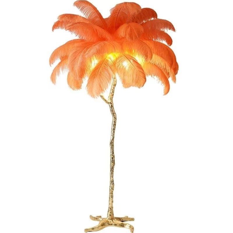 Cordless Touch‑Dimmable Feather Table Lamp – Portable Ambient Accent Lighting