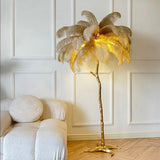 Cordless Touch‑Dimmable Feather Table Lamp – Portable Ambient Accent Lighting