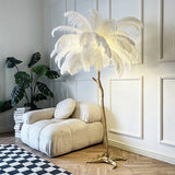 Cordless Touch‑Dimmable Feather Table Lamp – Portable Ambient Accent Lighting