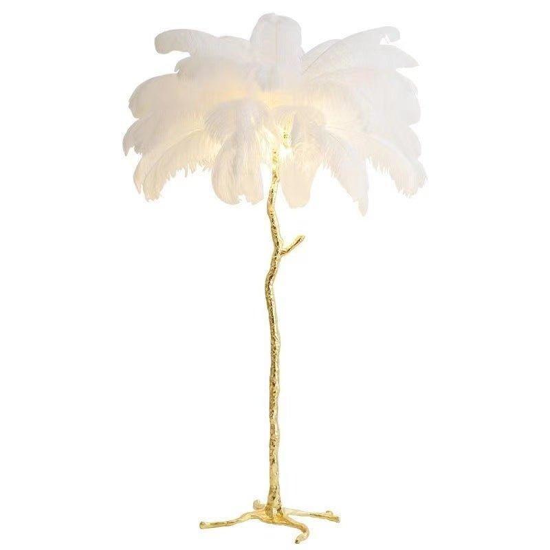 Cordless Touch‑Dimmable Feather Table Lamp – Portable Ambient Accent Lighting