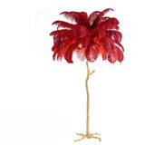 Cordless Touch‑Dimmable Feather Table Lamp – Portable Ambient Accent Lighting