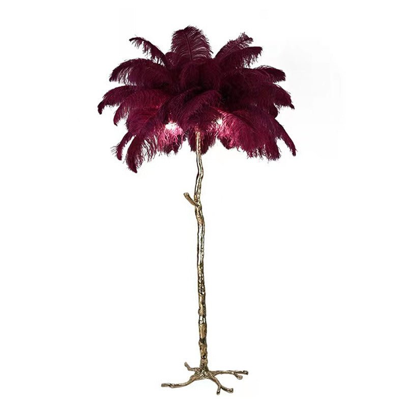 Cordless Touch‑Dimmable Feather Table Lamp – Portable Ambient Accent Lighting