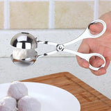 Stainless Steel Meatball Maker Tongs – Manual Food Scoop Tool
