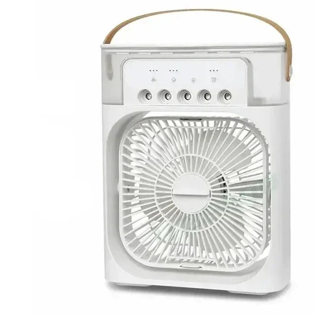 3-in-1 Portable Air Cooler with LED Light and Humidifier – Compact Cooling Fan for Home and Office Use