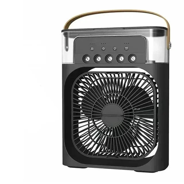 3-in-1 Portable Air Cooler with LED Light and Humidifier – Compact Cooling Fan for Home and Office Use