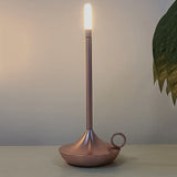 Cordless Touch-Dimmable Alloy Candlestick Lamp – Rechargeable Table Accent Light