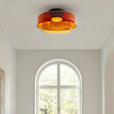 Modern Flush Mount Murano Glass Ceiling Light – Hand-Blown Dome Fixture