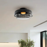 Modern Flush Mount Murano Glass Ceiling Light – Hand-Blown Dome Fixture
