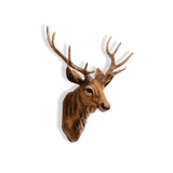 Modern Faux Deer Head Wall Mount – 3D Animal Sculpture for Rustic & Contemporary Deco