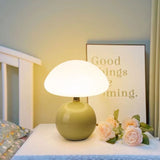 Cream Mushroom-Shaped LED Table Lamp – Adjustable Color Temperatures