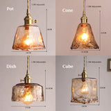 Handblown Glass Pendant Light – Vintage-Style Ceiling Fixture in 4 Artistic Shapes