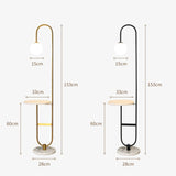 Scandinavian Cordless LED Floor Lamp with Built-in Side Table | Minimalist Scandinavian Design