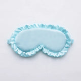 Silk Ruffle Sleep Mask – Lightweight Light-Blocking Eye Mask with Adjustable Strap