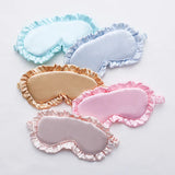 Silk Ruffle Sleep Mask – Lightweight Light-Blocking Eye Mask with Adjustable Strap