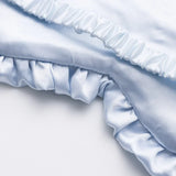 Silk Ruffle Sleep Mask – Lightweight Light-Blocking Eye Mask with Adjustable Strap