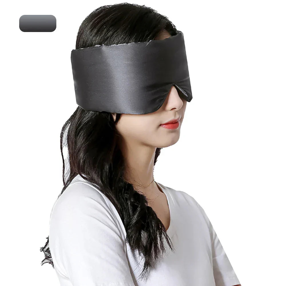 Luxury Silk Sleep Mask for Side Sleepers – 100% Light Blocking Eye Mask with Soft Cotton Lining