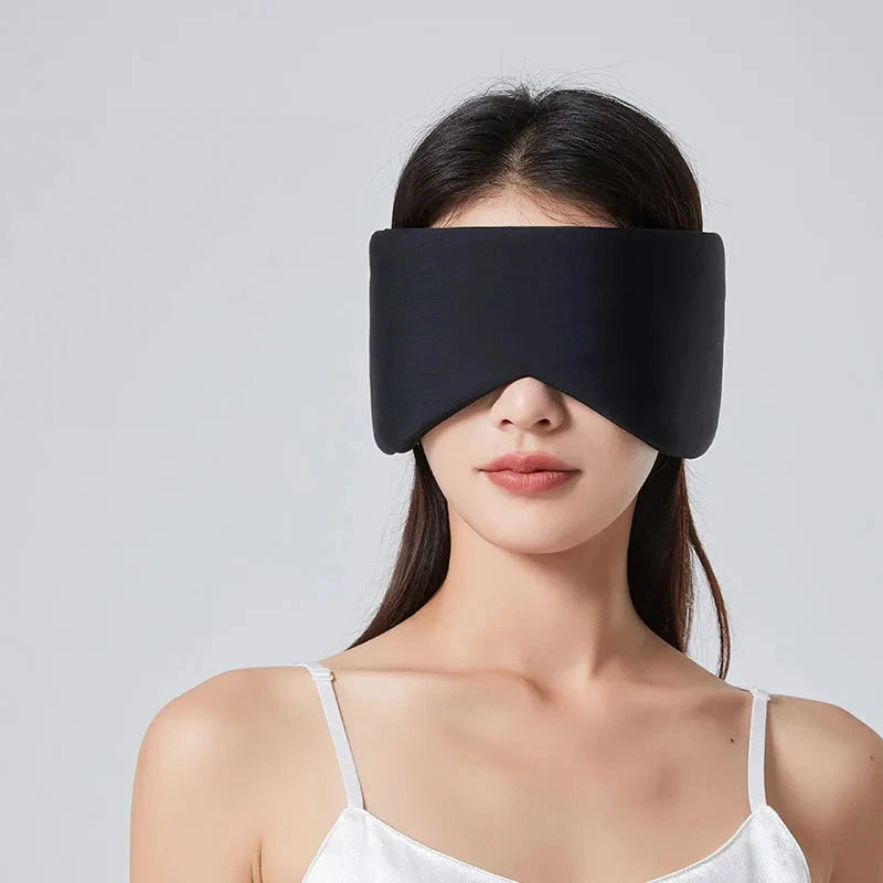 SilkCool Dual-Sided Ice Silk Sleep Mask with Adjustable Strap for Light Blocking Comfort
