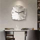 Abstract Textured Stone Wall Clock – Silent Quartz Modern Art Timepiece