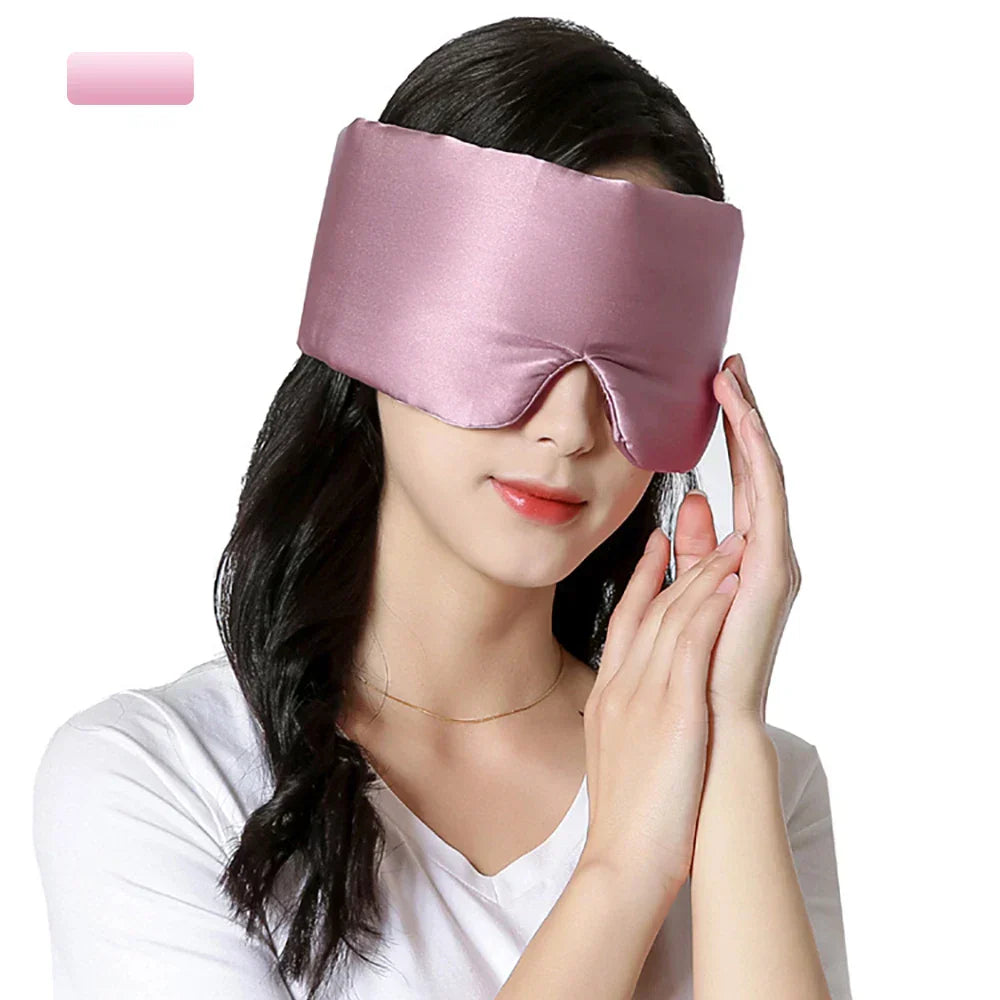 Luxury Silk Sleep Mask for Side Sleepers – 100% Light Blocking Eye Mask with Soft Cotton Lining