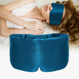 Luxury Silk Sleep Mask for Side Sleepers – 100% Light Blocking Eye Mask with Soft Cotton Lining