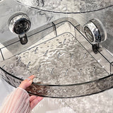 Clear Wall-Mounted Bathroom Storage Shelves – No-Drill Suction Organizer Set