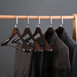 Luxury Solid Wood Suit Hangers – Wide Shoulder & Non-Slip Bar for Jackets and Coats