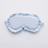 Silk Ruffle Sleep Mask – Lightweight Light-Blocking Eye Mask with Adjustable Strap