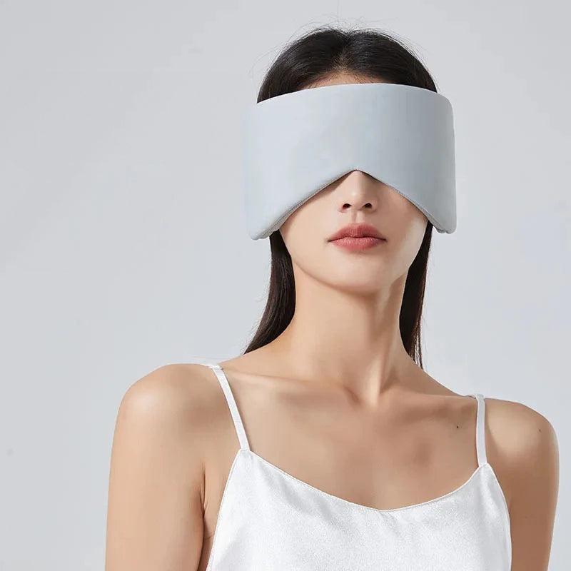 SilkCool Dual-Sided Ice Silk Sleep Mask with Adjustable Strap for Light Blocking Comfort