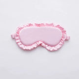 Silk Ruffle Sleep Mask – Lightweight Light-Blocking Eye Mask with Adjustable Strap