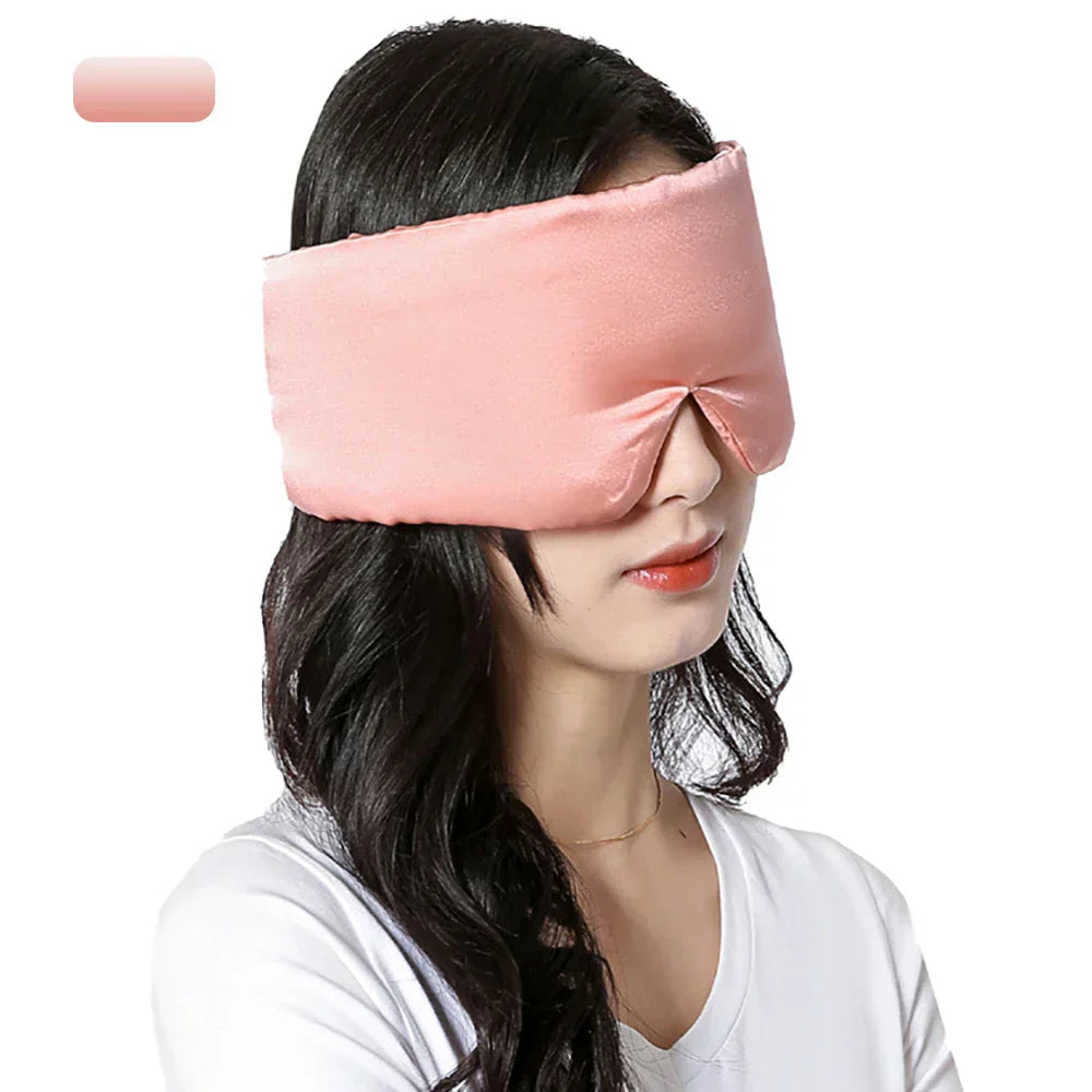 Luxury Silk Sleep Mask for Side Sleepers – 100% Light Blocking Eye Mask with Soft Cotton Lining