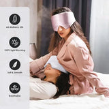 Luxury Silk Sleep Mask for Side Sleepers – 100% Light Blocking Eye Mask with Soft Cotton Lining