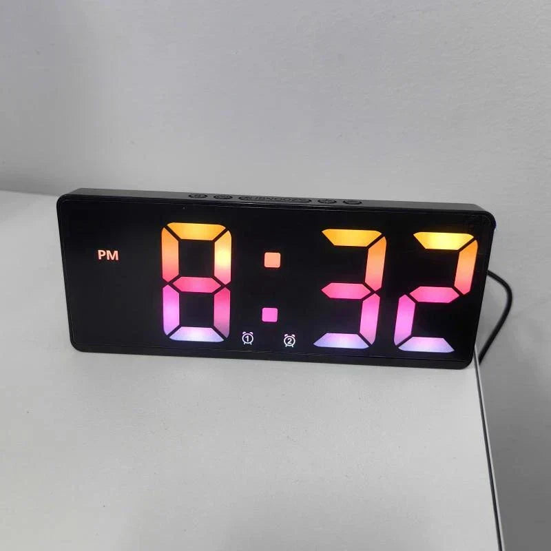 Voice-Controlled LED Alarm Clock with Temperature Display